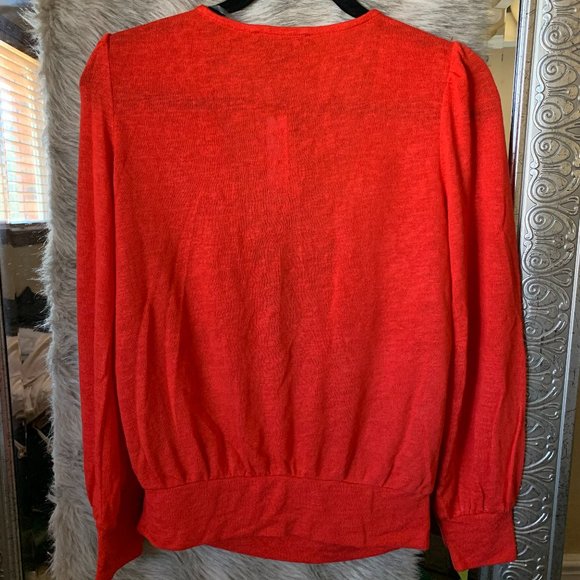 NWT S red wrap sweater - Picture 3 of 6